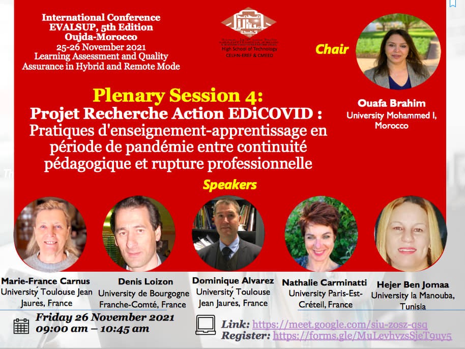 EVALSUP Session 4 - Projet Recherche Action EDiCOVID