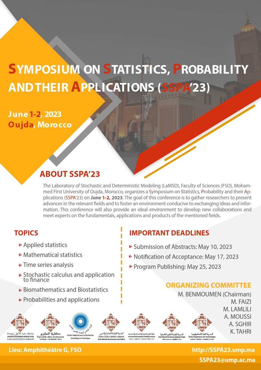 Symposium on Statistics, Probability and their Applications (SSPA'23)