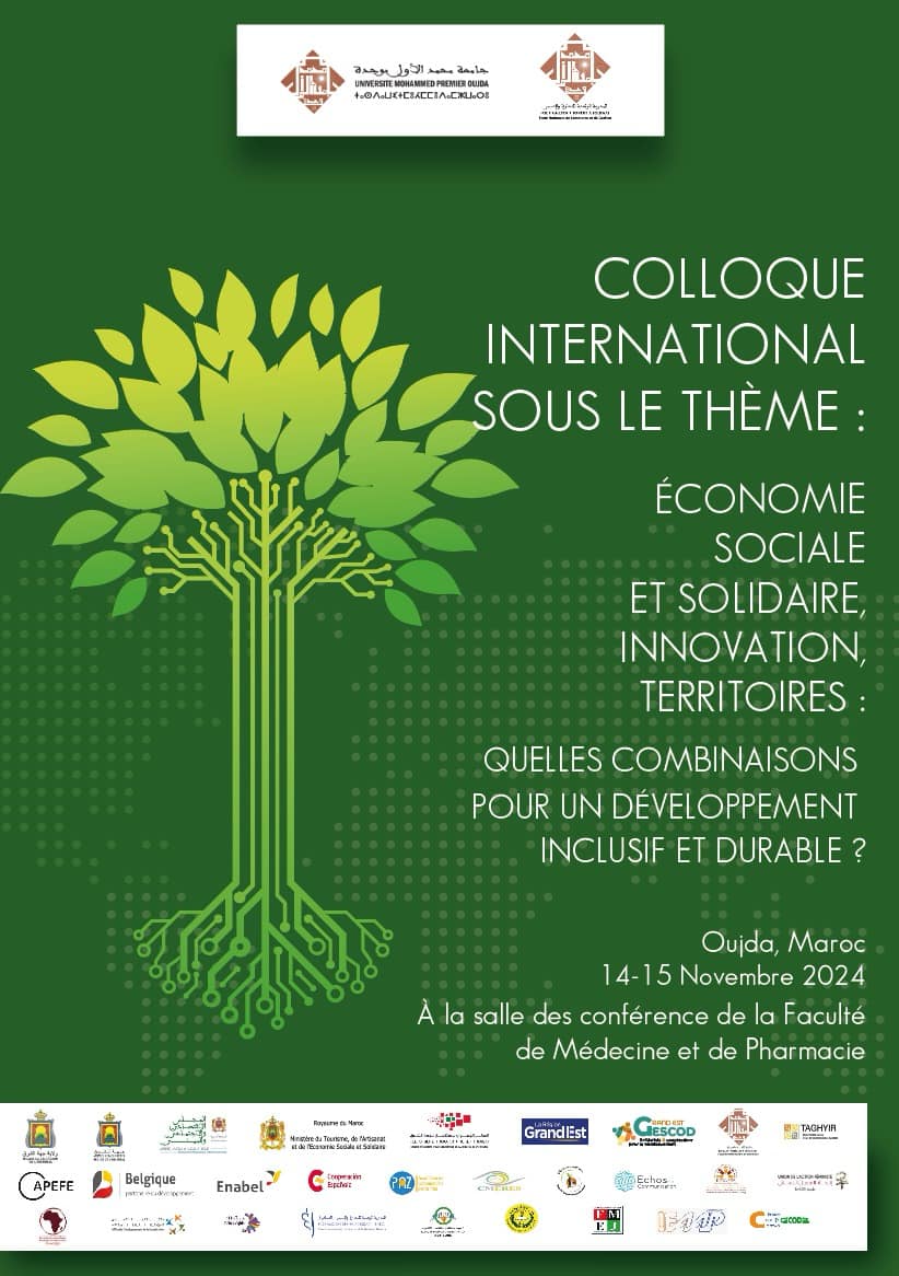 Colloque international sous le thème: Economie sociale et solidaire, innovation, territoires: quelles combinaisons pour un développement inclusif et durable ?